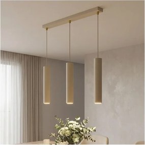 Brilagi - Luster na lanku TUBE 3xGU10/15W/230V béžová/zlatá