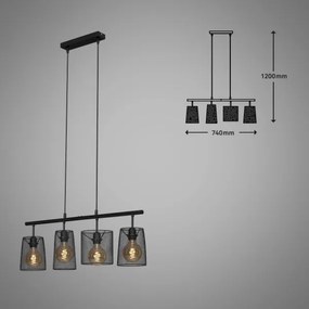Brilo 4026-045 - Luster na lanku RETRO 4xE27/60W/230V