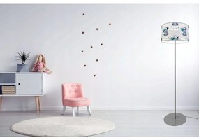 Detská stojacia lampa Cone, 1x textilné tienidlo so vzorom, (výber z 2 farieb konštrukcie), o