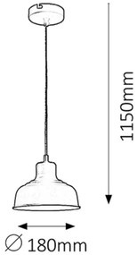 Rabalux 2789 - Luster OWEN 1xE27/60W/230V