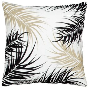 SCANquilt Dekoračný návlek NORD palmové listy čierna 45x45 cm