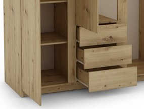 Šatníková skriňa Carlos, dub artisan, 152 cm