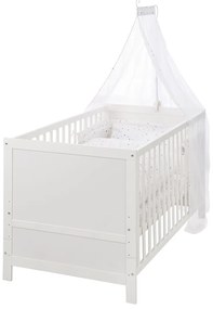 roba Detská postieľka Sternenzauber s príslušenstvom, 70 x 140 cm (biela)  (100340823)