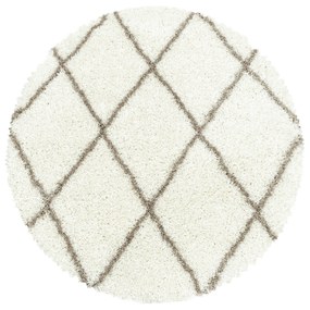 Ayyildiz Kusový koberec ALVOR 3401, kulatý, Krémová Rozmer koberca: 200 cm KRUH