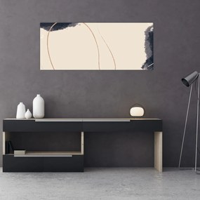 Obraz - Béžová abstrakcia (120x50 cm)