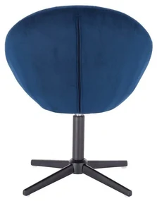 LuxuryForm DESIGN Kreslo VERA VELUR na čiernom kríži - modré