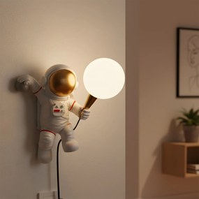 Toolight Toolight, nástenné svietidlo ASTRONAUT APP1804-1W COSMO, biela-zlatá, OSW-04389