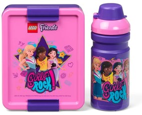 Set fľaše na vodu a boxu na desiatu LEGO® Friends Girls Rock