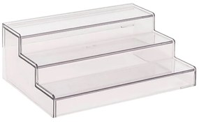 JJA Prídavná rozťahovacia polička, organizér na korenie, 3 schodíky, 31 - 58 x 23 x 12 cm