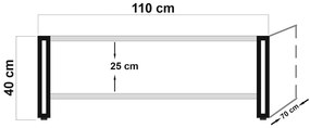 Dizajnový konferenčný stolík Ilaria 110 cm borovica