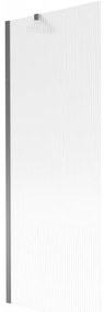 Mexen Next, 1-krídlová vaňová zástena 70 x 150 cm, 6mm sklo Ribs, grafitová, 895-070-000-00-09-95