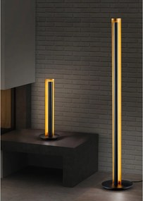 Čierna LED stojacia lampa so stmievačom (výška 142,5 cm) Texel – Trio