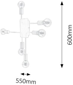 Rabalux 2103 - Luster prisadený LANNY 6xE27/15W/230V