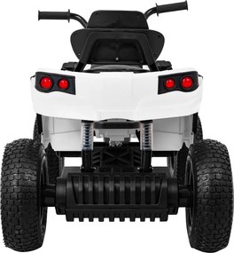 Ramiz Detská štvorkolka poháňaná vzduchovou batériou biela + nafukovacie kolesá + rádio MP3 + pomalý štart