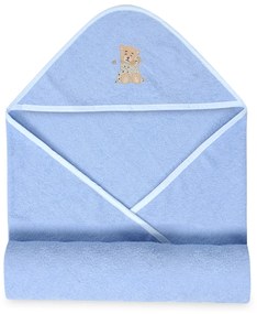 Babymatex Osuška s kapucňou MAXI 100x100 cm - Modrá