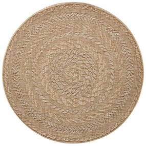 Béžový vonkajší koberec NORTHRUGS Almendro, Ø 160 cm