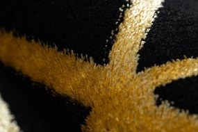 Koberec moderný 3D GLOSS 409C 86  Kocky glamour, art deco čierno / zlatý