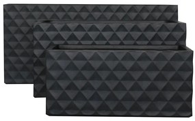 Kvetináč LT24660-3S 80x37x37 P37A tmavosivý