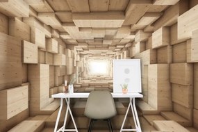 Manufakturer -  Tapeta 3D wooden tunnel