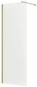 Erga Paris, sprchová zástena Walk-In 50x200 cm, 8mm číre sklo, zlatý matný profil, ERG-V02-PARIS-050x200-CL-GB