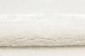 Kúpeľňový koberček Malmo biely, kruh