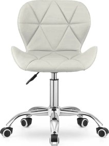 Biele kancelárske kreslo AVOLA VELVET