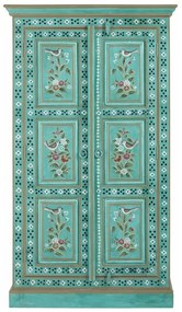 Zelená skrinka z mangového dreva 87x152x38 cm Prem – Støraa