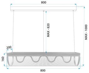 Toolight Toolight, LED stropné svietidlo 27W APP1409-CP, čierna, OSW-063952