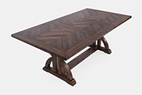 Jedálenský rozkladací stôl Avola 152/198 cm z masívu tmavohnedý