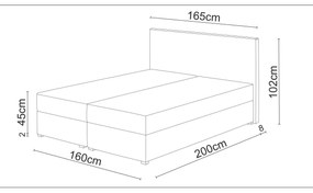 Manželská posteľ Boxspring 140 cm Fade 1 (hnedá) (s matracom a úložným priestorom). Vlastná spoľahlivá doprava až k Vám domov. 1046469