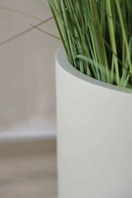 Okrúhly kvetináč CHICO, sklolaminát, priemer 40 x výška 40 cm, béžový