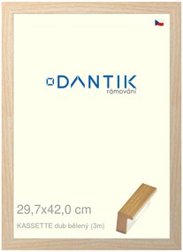 DANTIK rám na obraz 29,7x42 | KASSETTE dub bělený (Plexi Čiré)