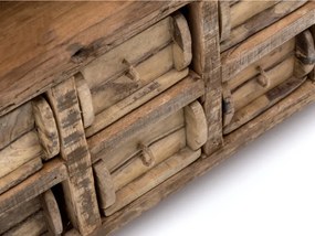 furniture-nabytek.cz - Masívny TV stolík Madurai z recyklovaného dreva, hnedý, neupravený – 90×40×55 cm