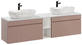 Kúpeľňová skrinka s umývadlom a doskou ICONIC Rose DU180/1 | 180 cm