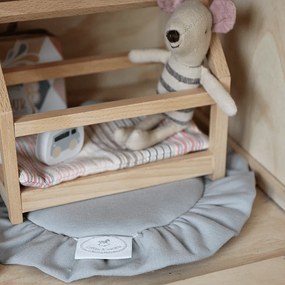 Mini podložka s volánom svetlo šedá