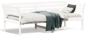 Denná posteľ biela 90x190 cm borovicový masív 842879