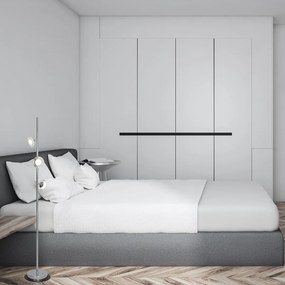 Stojacia lampa Ellipse, 3x chrómové kovové tienidlo, ch