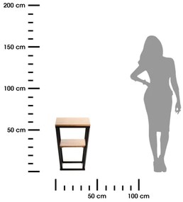 Odkladací stolík EXPAND 57x40 cm čierna/hnedá