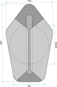 Toolight Toolight, LED nástenné svietidlo, 5W, 4000K, 500lm, G030-W, zlatá, OSW-00692