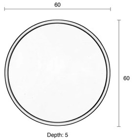 Nástenné zrkadlo v zlatej farbe Zuiver Bandit, ø 60 cm