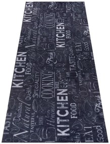 Hanse Home, Behúň Cook & Clean 105731 Black White, 50x150, čierna, čiernobiela, kuchyňa