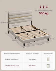 Manželská posteľ 160 cm RMB505LH01