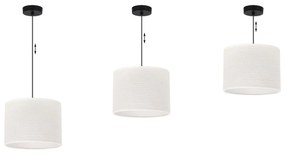 Závesné svietidlo Juta, 1x biele jutové tienidlo, (fi 20cm), b