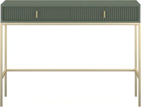 Toaletní stolek Maggiore 104 cm zelený/zlatý