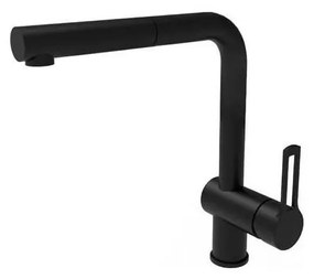 Paffoni - Kuchynská batéria RINGO s vysúvacou sprškou, čierna