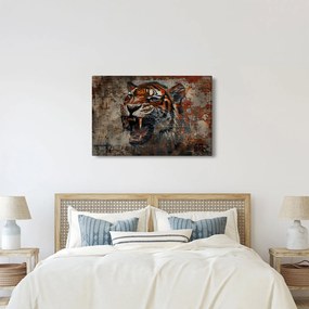 Obraz - Tiger z tehál (90x60 cm)