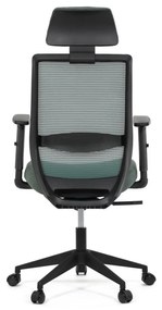 Kancelárska ergonomická stolička SENA — látka, čierna / zelená