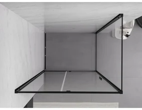 Mexen Exo, sprchovací kút s krídlovými dverami 110 x 95 cm, 6mm číre sklo, čierny profil, 819-110-095-70-00