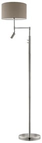 Eglo - LED Stojacia lampa TUNJA 1xE27/60W/230V + LED/2,1W pr. 38 cm chróm/taupe