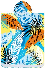 Plážové pončo SUMMER FRESH modro-žlté 80x145 cm